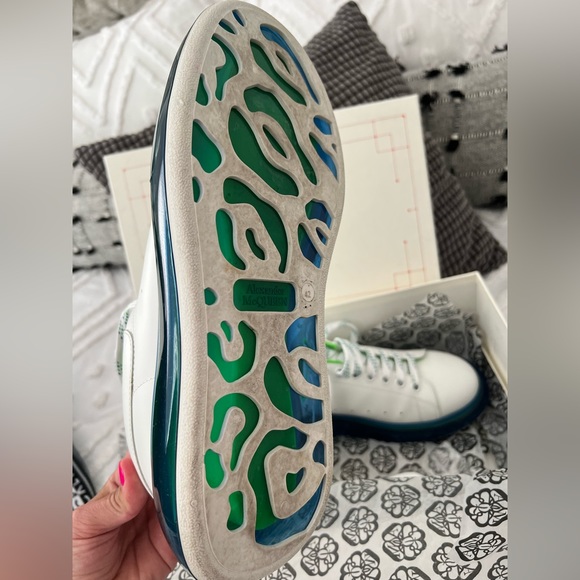 ALEXANDER MCQUEEN AUTHENTIC MENS LEATHER SNEAKERS - Picture 3 of 13